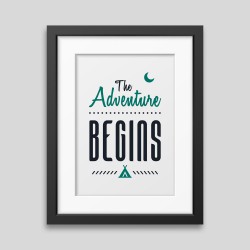 The Adventure Bgins Framed Poster